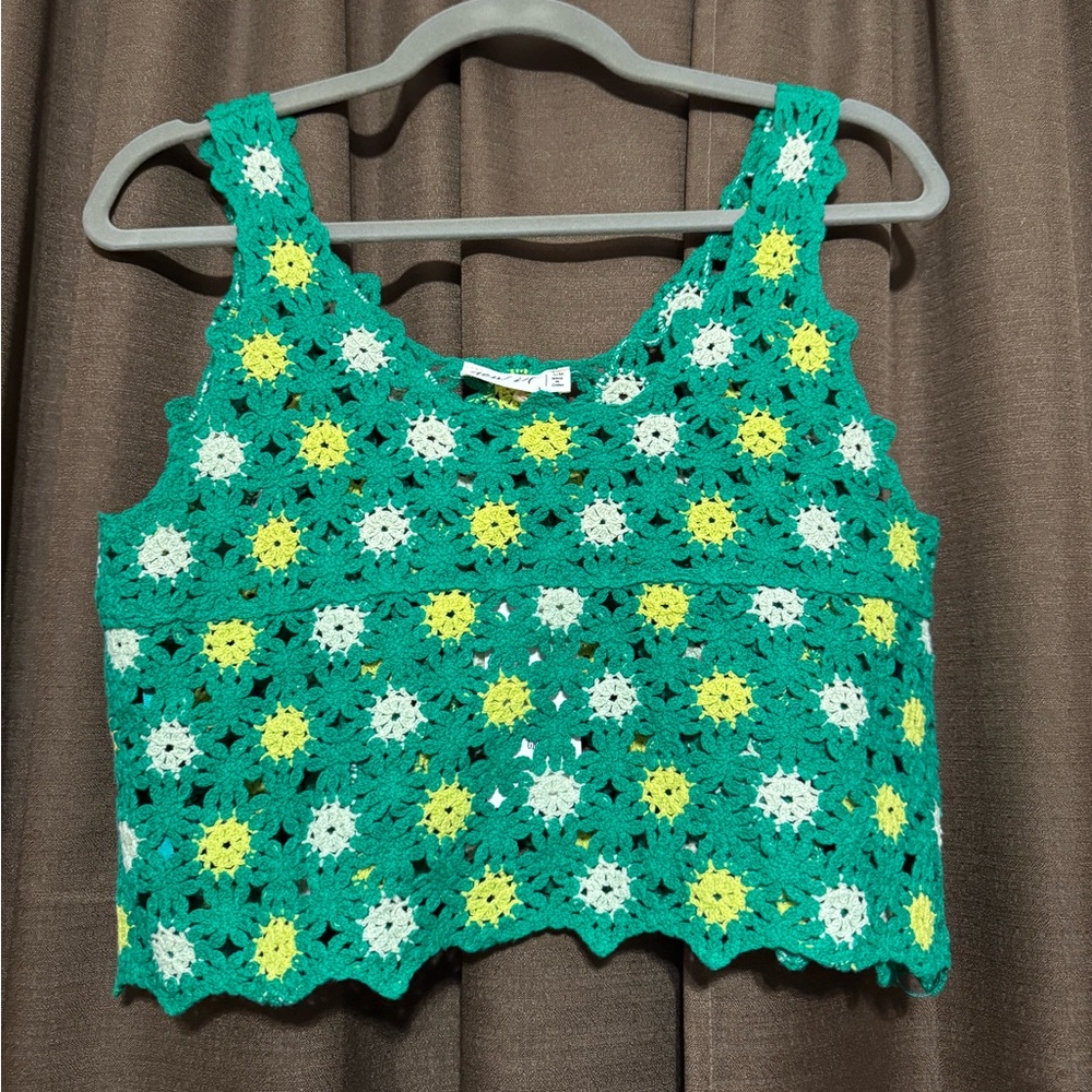 New In Crochet crop top, Size S/M
